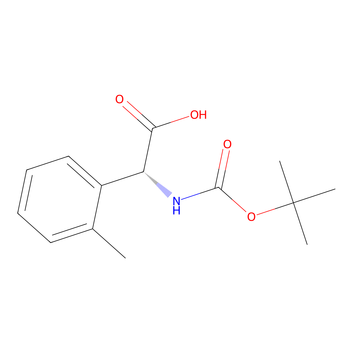 (R)-2-(Boc-amino)-2-(o-tolyl)acetic Acid molecular structure, CAS 1228565-65-8
