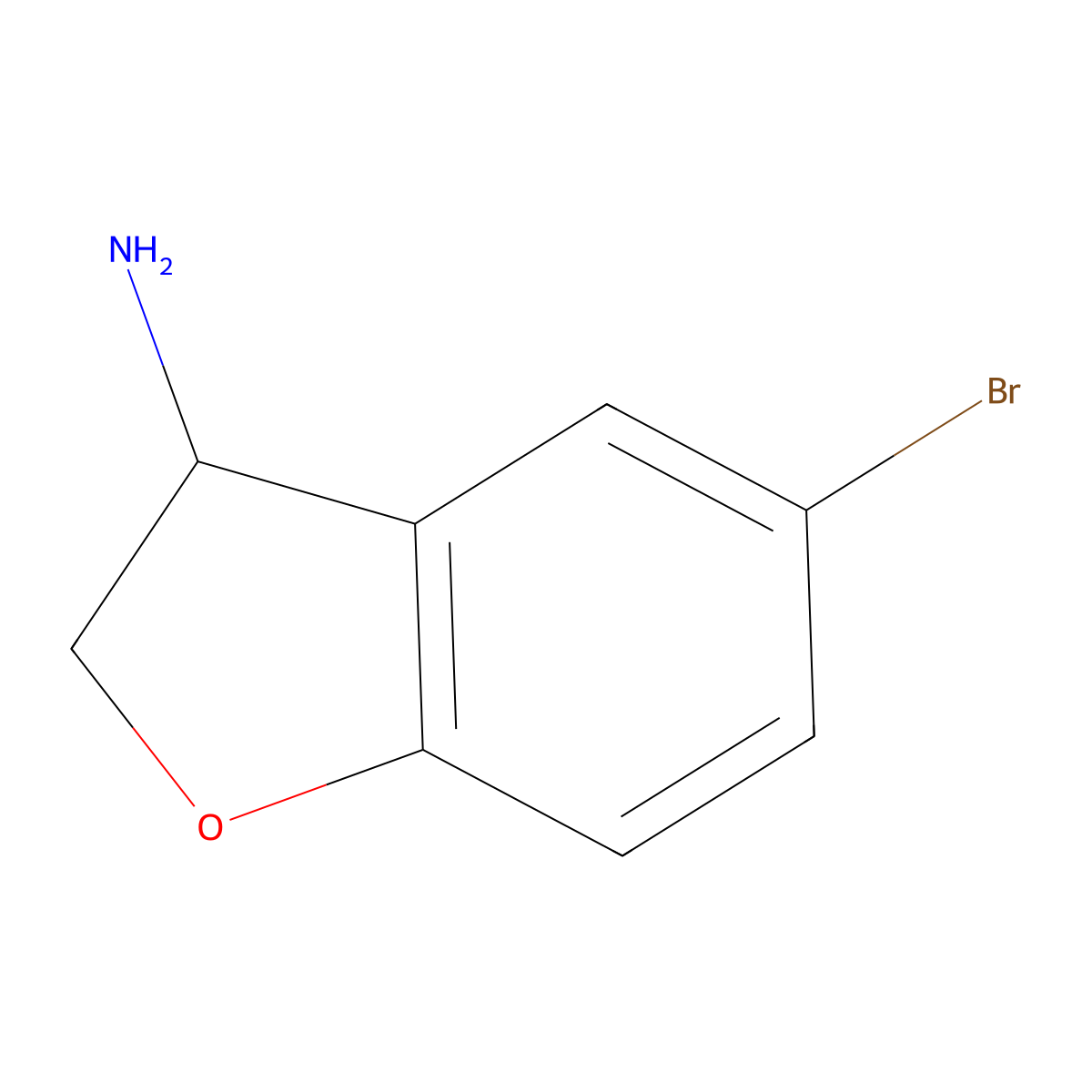 (S)-5-bromo-2,3-dihydrobenzofuran-3-amine molecular structure, CAS 1228565-88-5