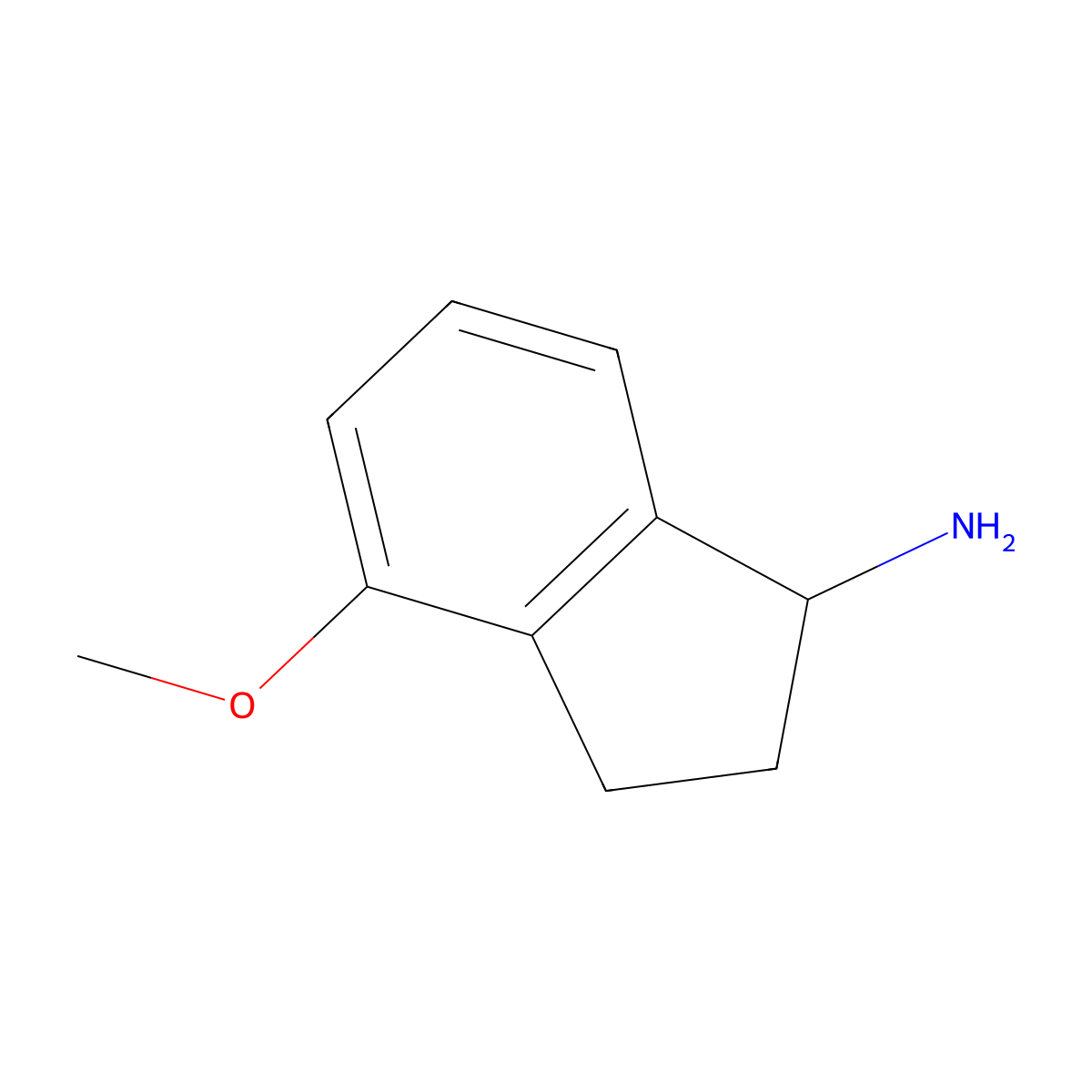 (S)-4-Methoxy-2,3-dihydro-1H-inden-1-amine molecular structure, CAS 1228565-96-5
