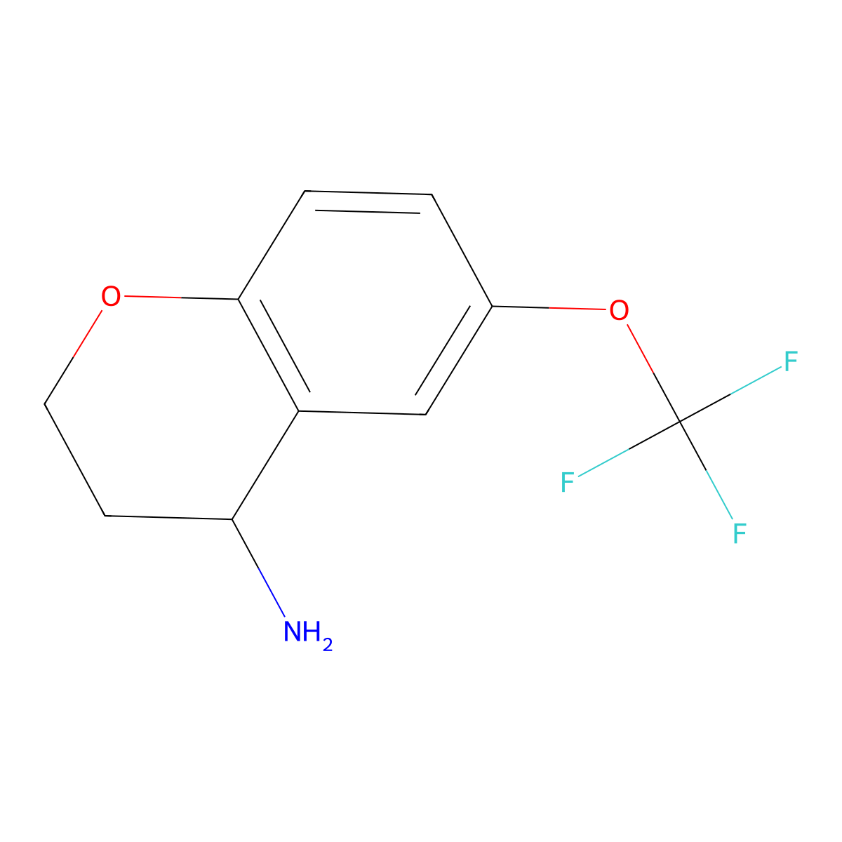(4R)-6-(Trifluoromethoxy)-3,4-dihydro-2H-1-benzopyran-4-amine molecular structure, CAS 1228566-04-8
