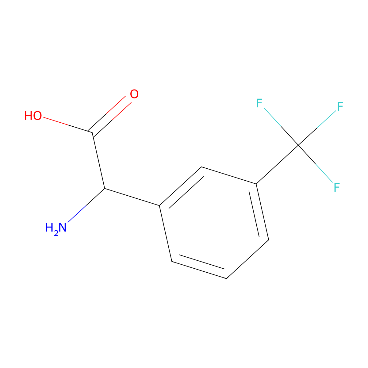 (2S)-2-amino-2-[3-(trifluoromethyl)phenyl]acetic acid molecular structure, CAS 1228568-48-6