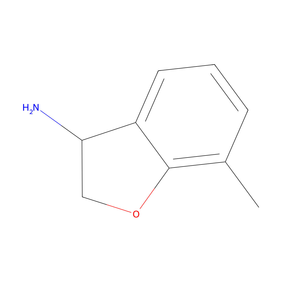 (3R)-7-Methyl-2,3-dihydro-1-benzofuran-3-amine molecular structure, CAS 1228569-13-8