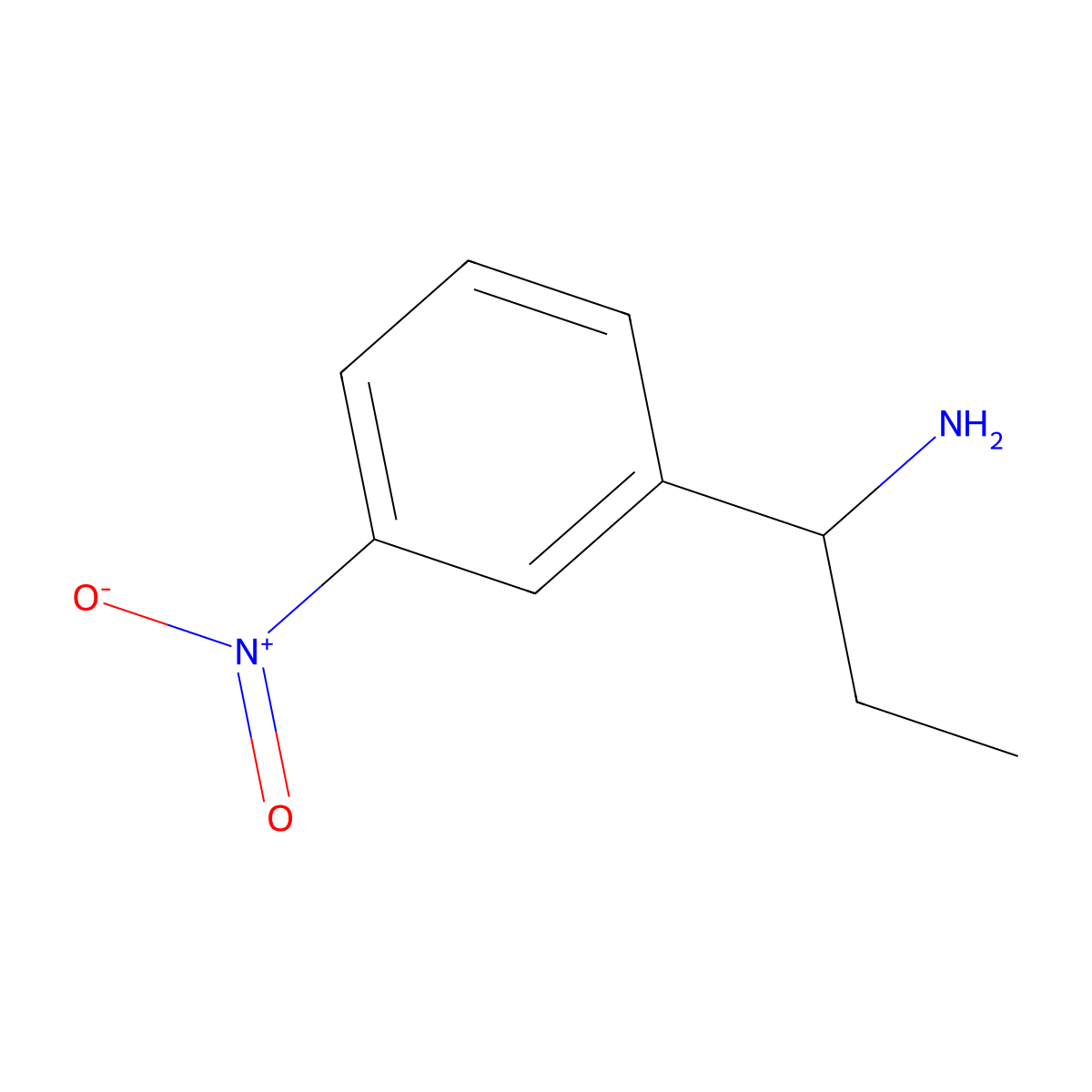 (1R)-1-(3-nitrophenyl)propan-1-amine molecular structure, CAS 1228569-65-0