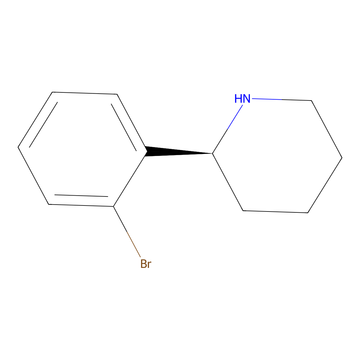 (S)-2-(2-Bromophenyl)piperidine molecular structure, CAS 1228570-15-7