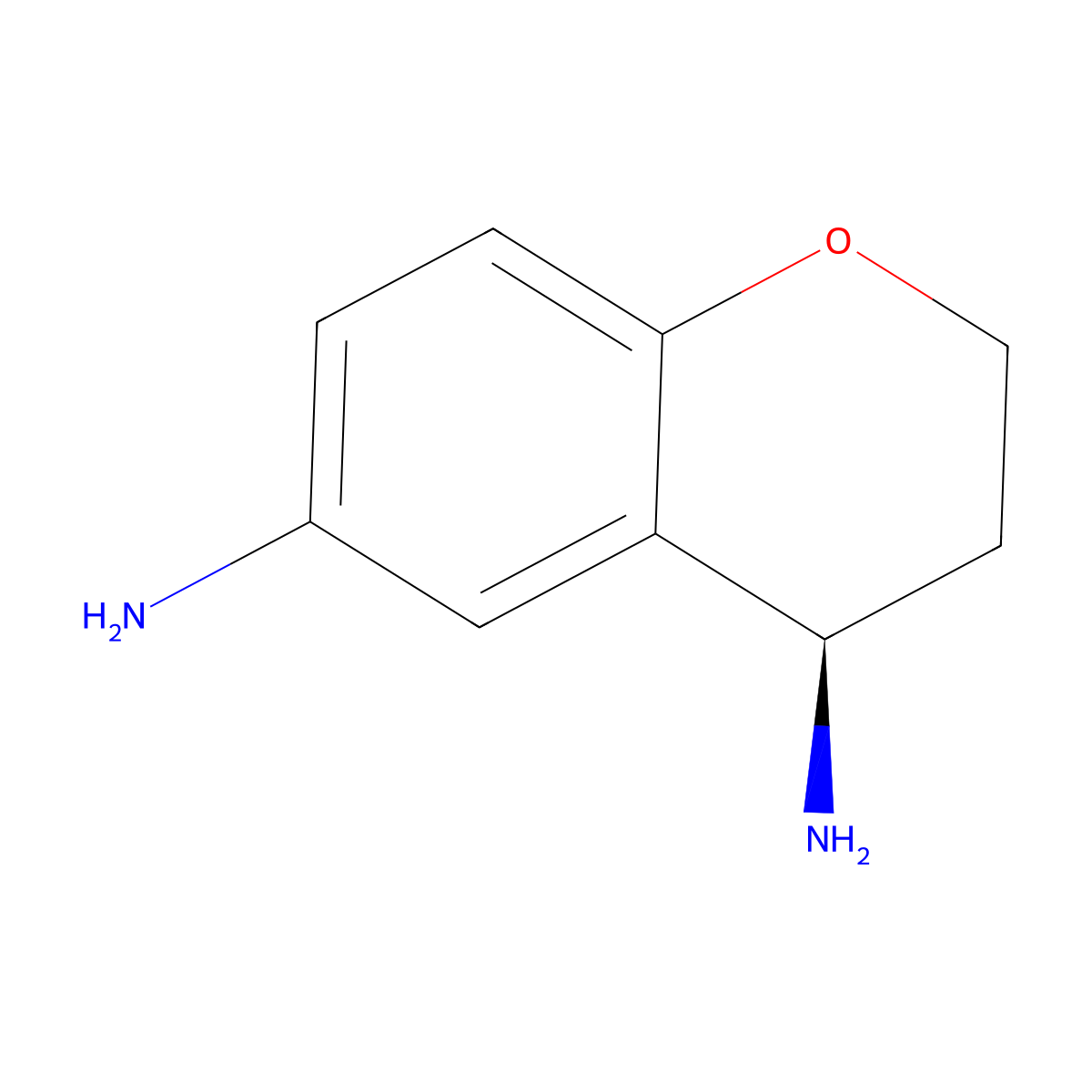 (4R)-3,4-Dihydro-2H-1-benzopyran-4,6-diamine molecular structure, CAS 1228570-16-8
