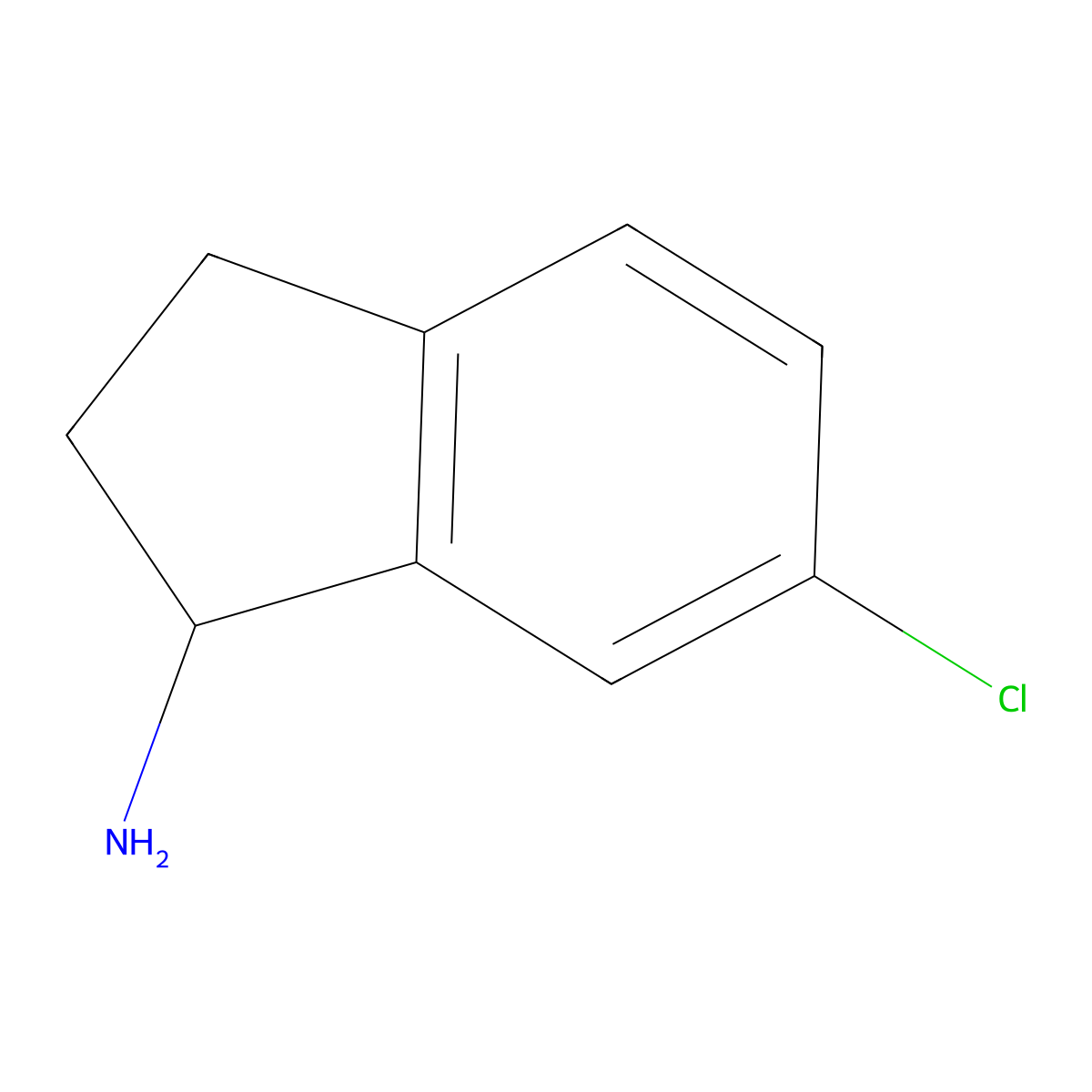 6-Chloro-2,3-dihydro-1H-inden-1-amine molecular structure, CAS 1228571-46-7