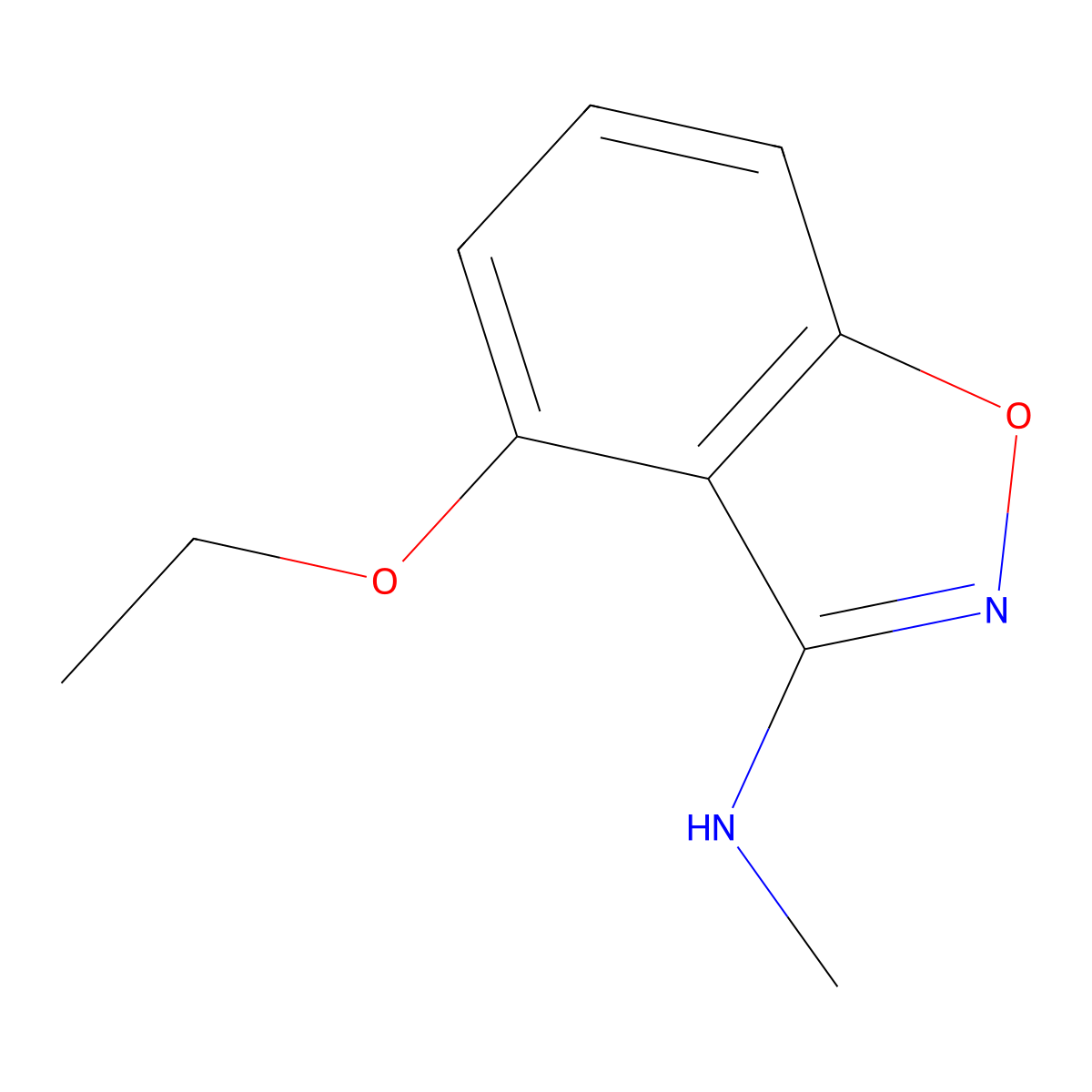 4-Ethoxy-N-methylbenzo[d]isoxazol-3-amine molecular structure, CAS 1228574-51-3