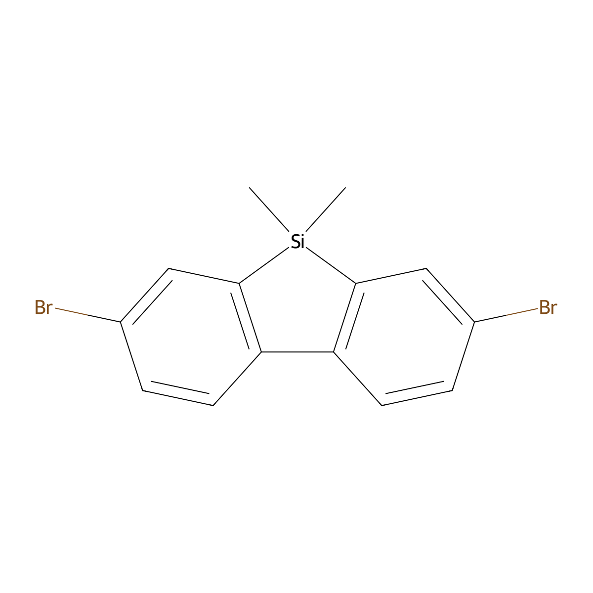 3,7-Dibromo-5,5-dimethyl-5h-dibenzo[b,d]silole molecular structure, CAS 1228595-79-6