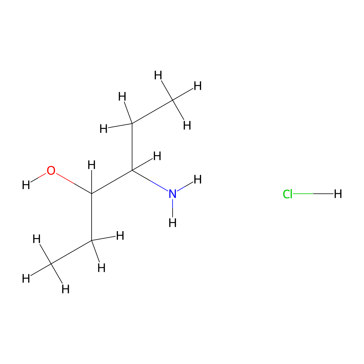 4-Aminohexan-3-ol hydrochloride molecular structure, CAS 1228600-33-6