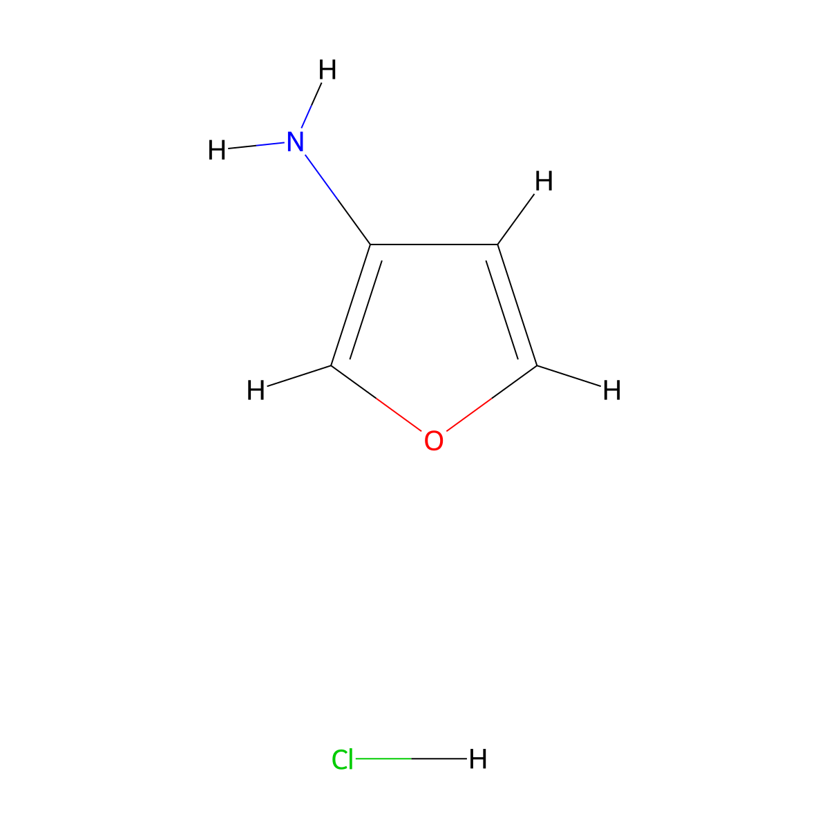 Furan-3-amine hydrochloride molecular structure, CAS 1228600-50-7