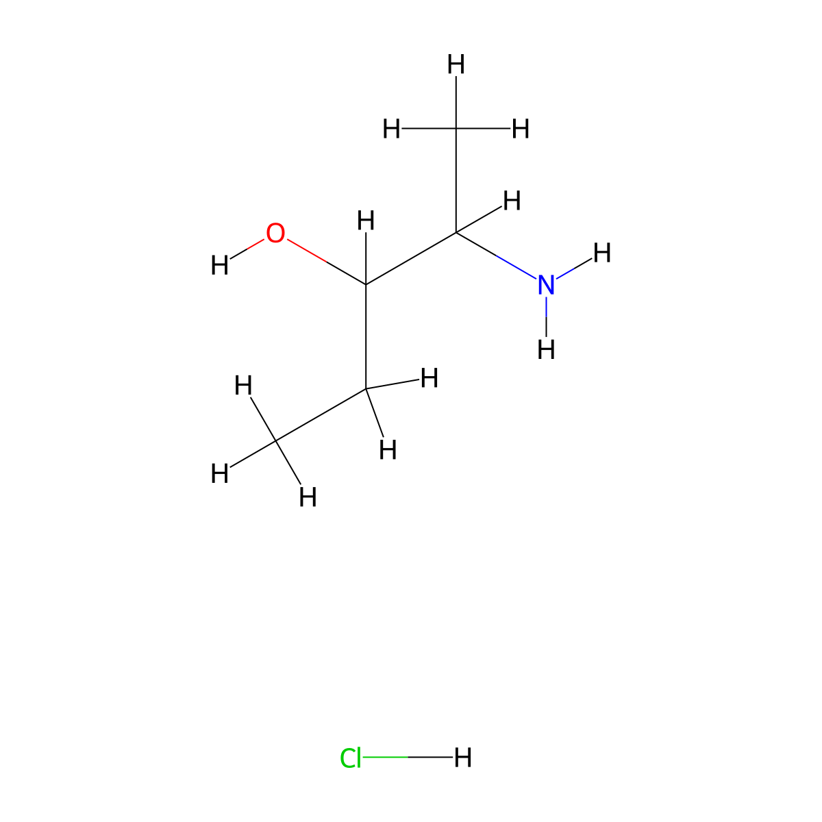 2-Aminopentan-3-ol hydrochloride molecular structure, CAS 1228600-55-2