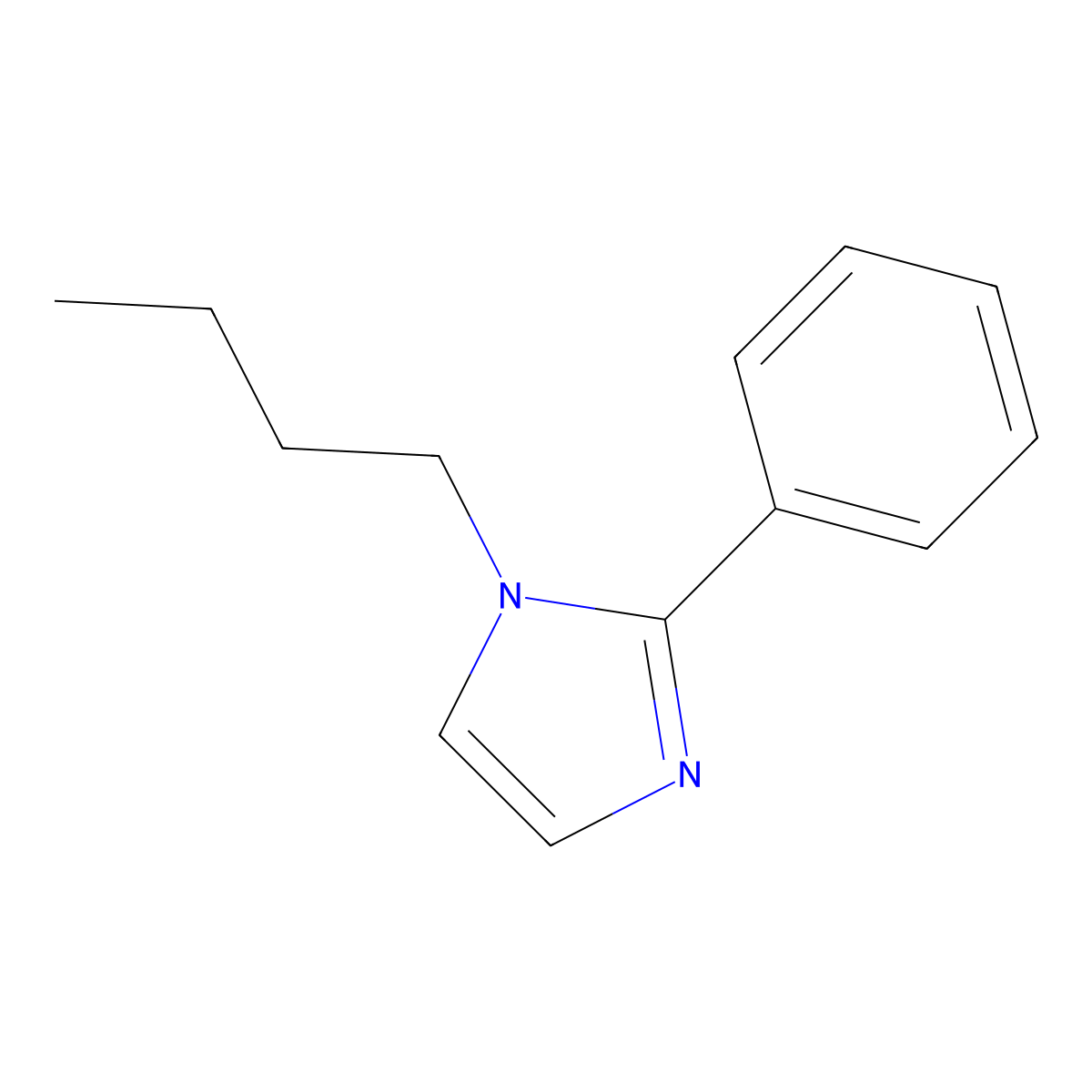 1-Butyl-2-phenyl-1H-imidazole molecular structure, CAS 122863-37-0