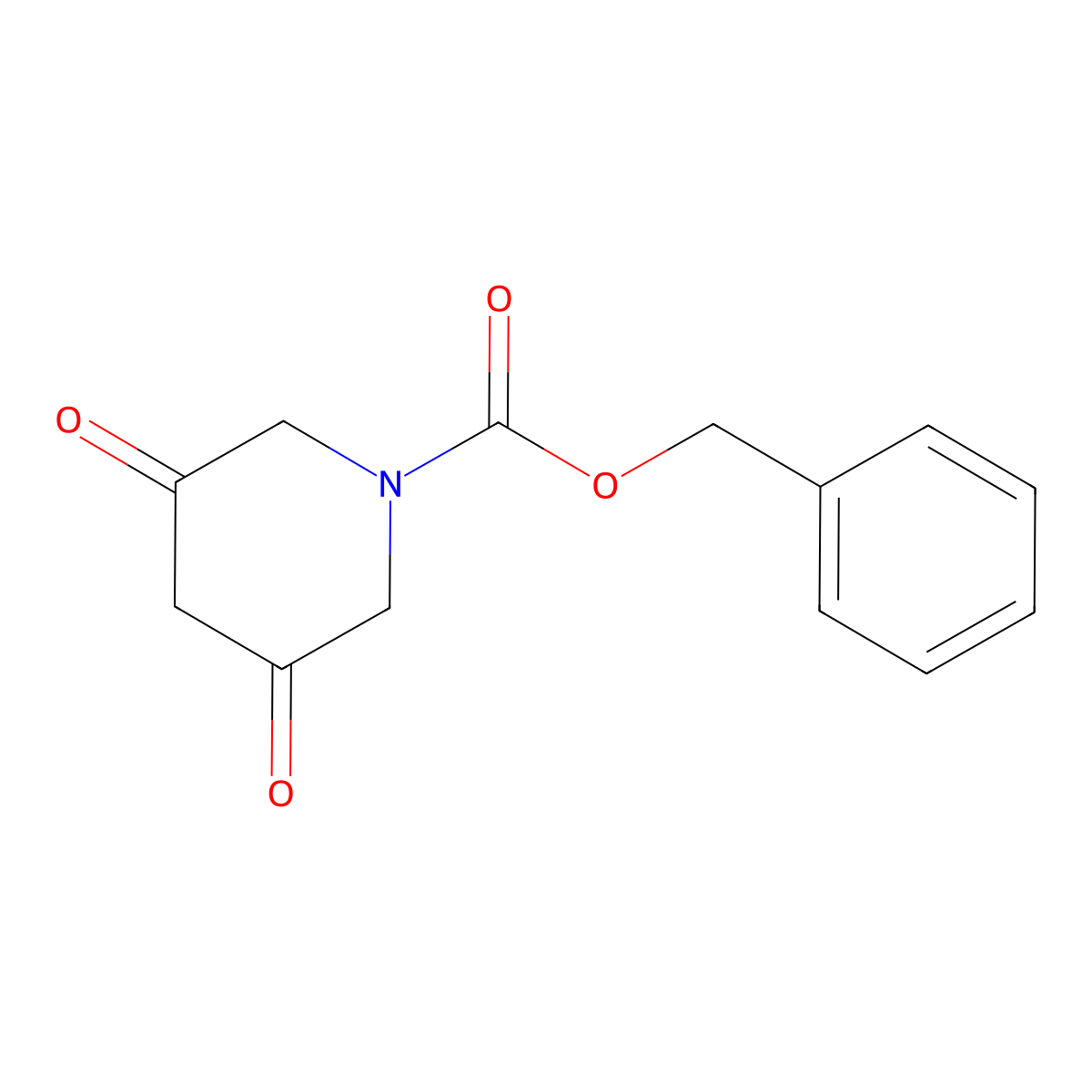 Benzyl 3,5-dioxopiperidine-1-carboxylate molecular structure, CAS 1228631-19-3