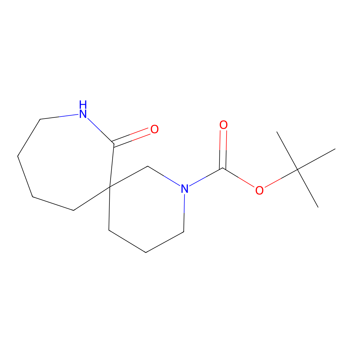 9-Boc-2,9-diaza-spiro[6.5]dodecan-1-one molecular structure, CAS 1228631-20-6