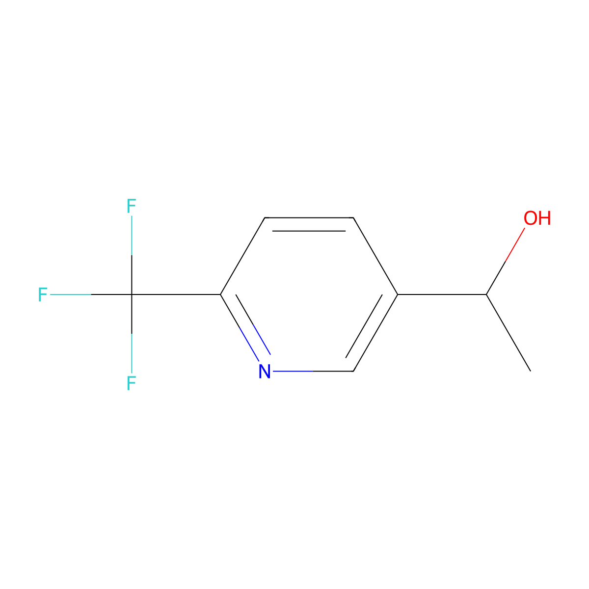 1-(6-(Trifluoromethyl)pyridin-3-yl)ethanol molecular structure, CAS 1228631-54-6