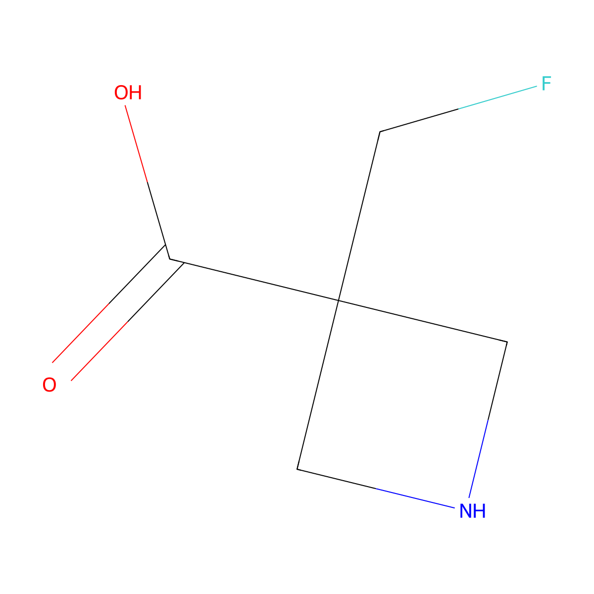 3-(Fluoromethyl)azetidine-3-carboxylic acid molecular structure, CAS 1228634-94-3