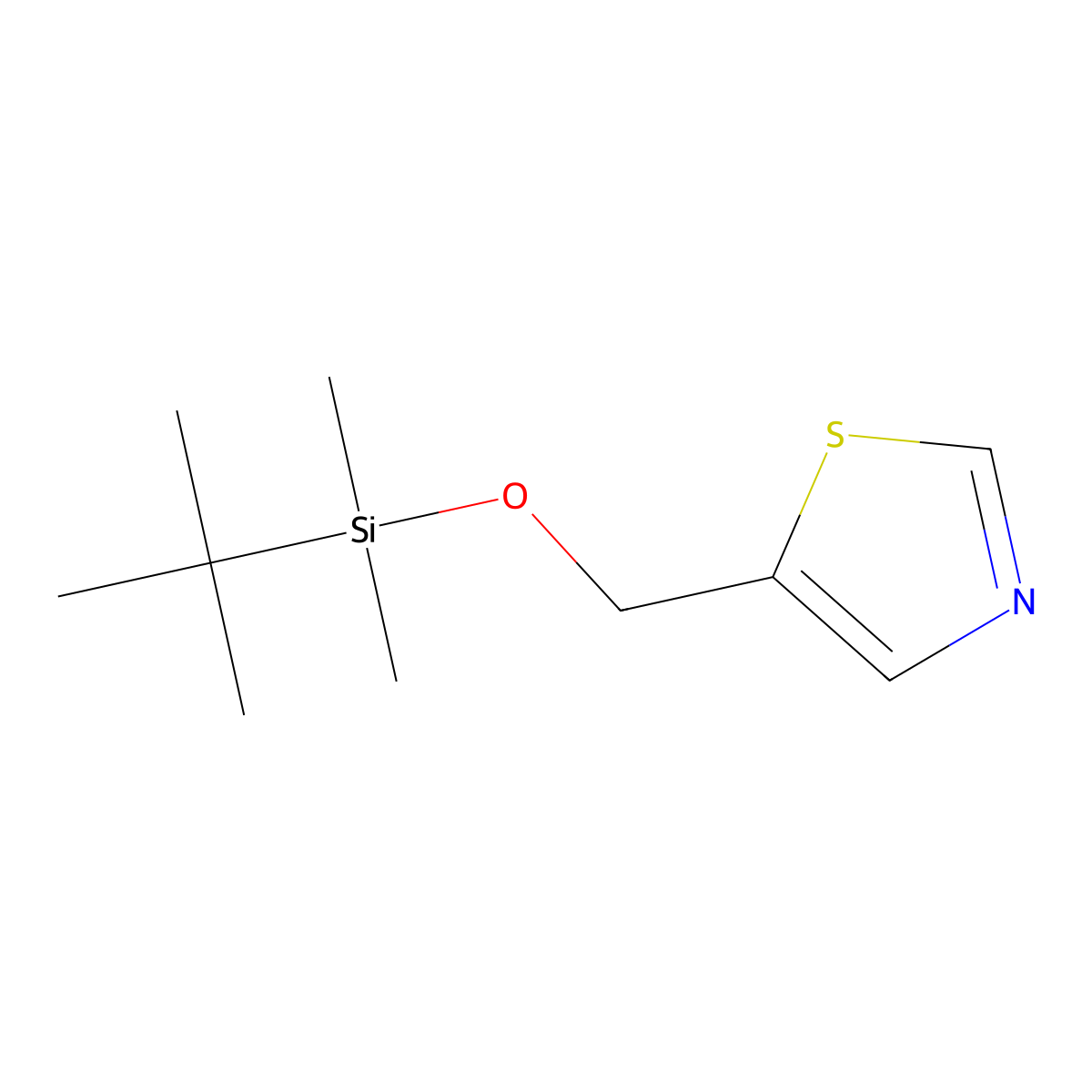 5-{[(Tert-butyldimethylsilyl)oxy]methyl}-1,3-thiazole molecular structure, CAS 1228652-49-0