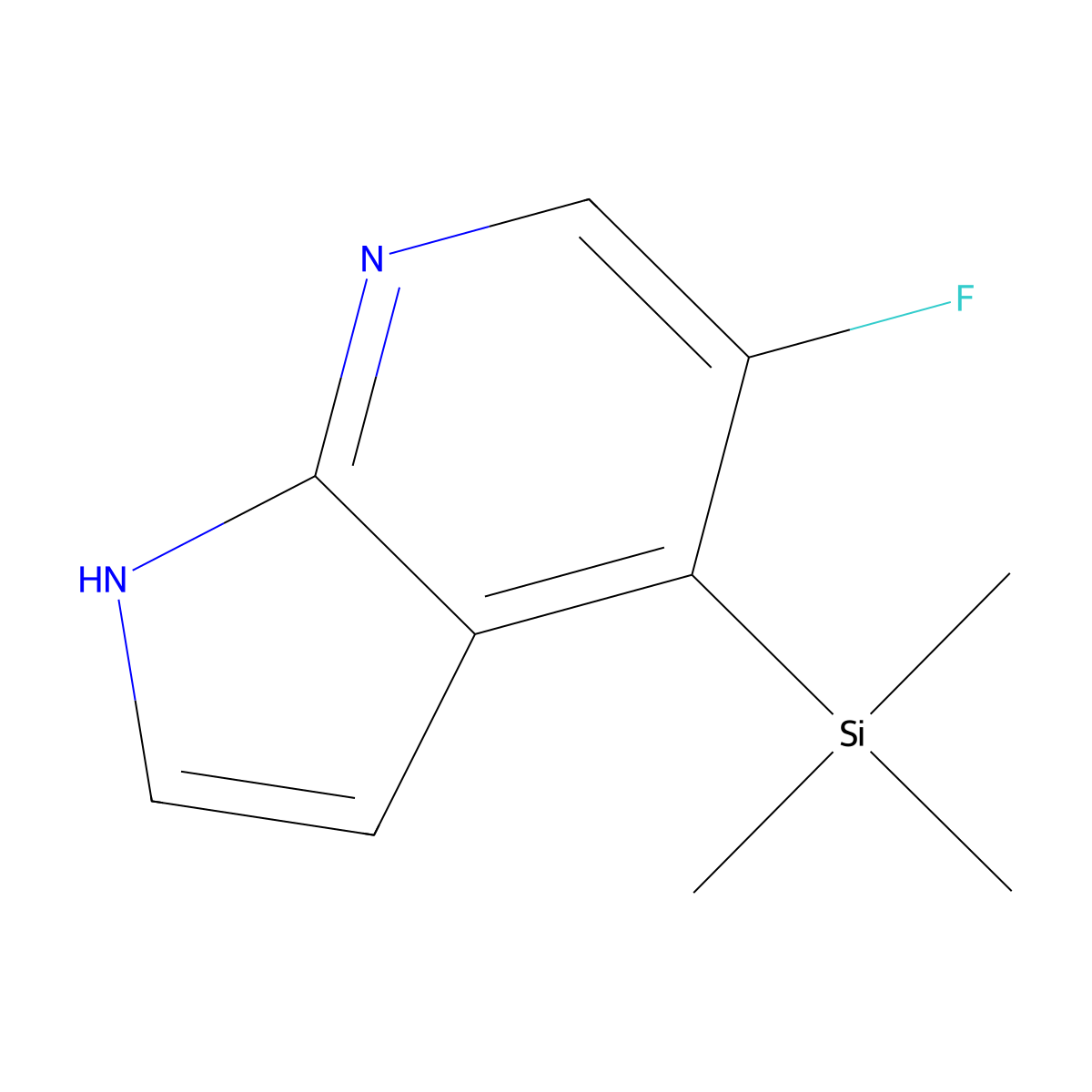 5-Fluoro-4-(trimethylsilyl)-1H-pyrrolo[2,3-b]pyridine molecular structure, CAS 1228665-73-3