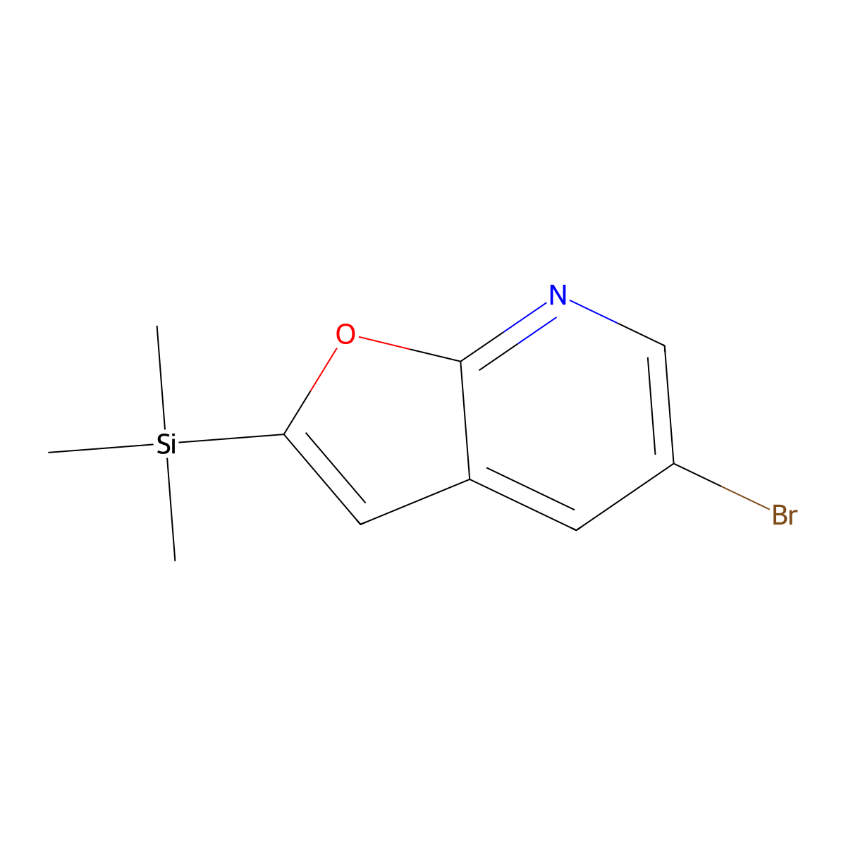 5-Bromo-2-(trimethylsilyl)furo[2,3-b]pyridine molecular structure, CAS 1228665-74-4