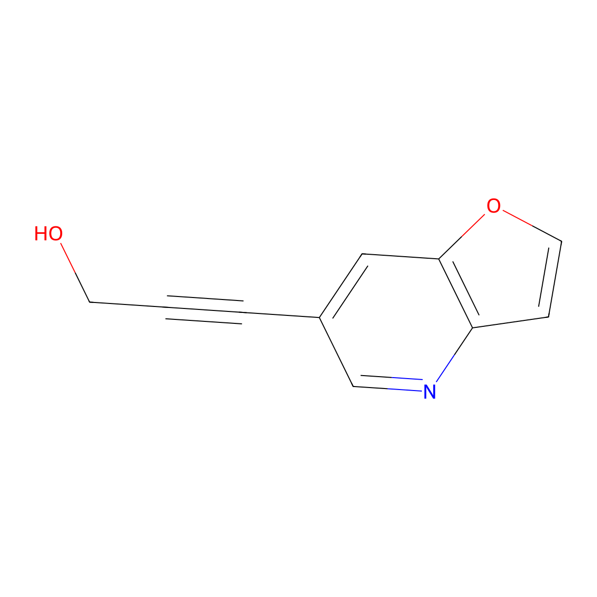 3-(Furo[3,2-b]pyridin-6-yl)prop-2-yn-1-ol molecular structure, CAS 1228665-83-5