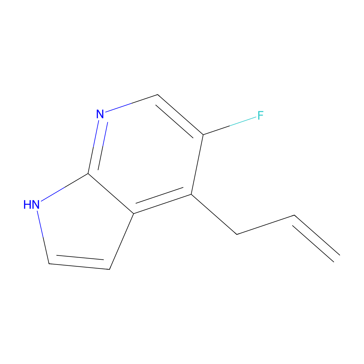 4-Allyl-5-fluoro-1H-pyrrolo[2,3-b]pyridine molecular structure, CAS 1228665-89-1