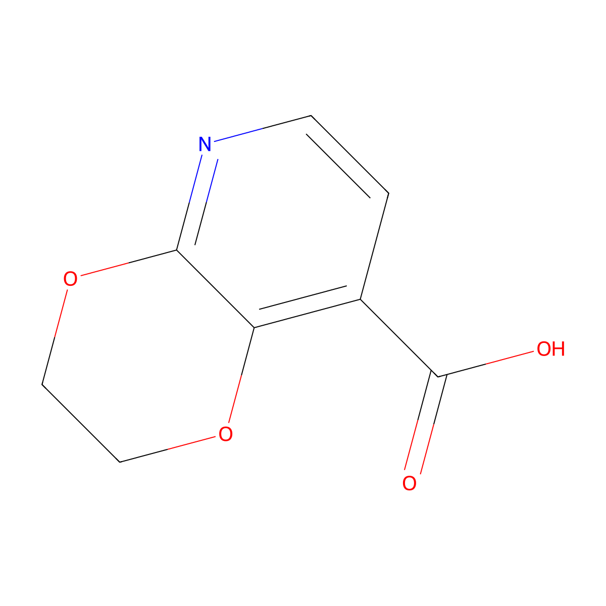 2,3-Dihydro-[1,4]dioxino[2,3-b]pyridine-8-carboxylic acid molecular structure, CAS 1228665-94-8