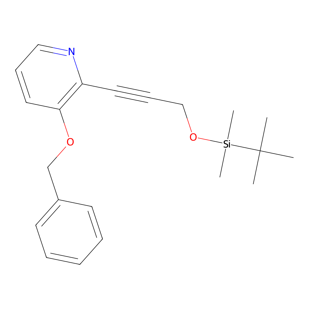 3-(Benzyloxy)-2-(3-((tert-butyldimethylsilyl)oxy)-prop-1-YN-1-YL)pyridine molecular structure, CAS 1228666-14-5