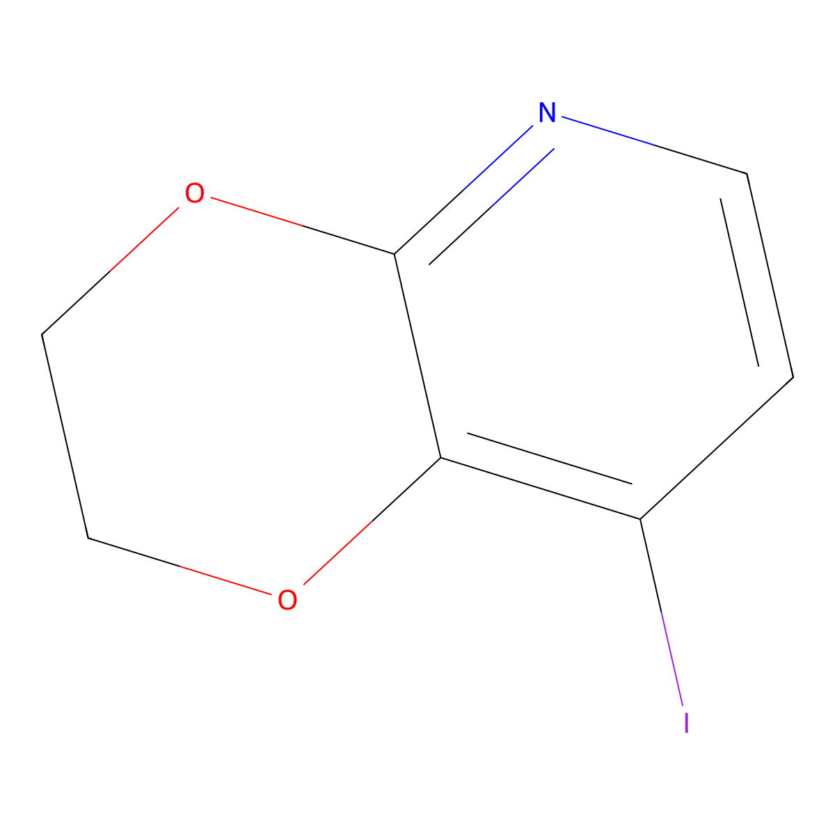 8-Iodo-2,3-dihydro-(1,4)dioxino(2,3-b)pyridine molecular structure, CAS 1228666-17-8