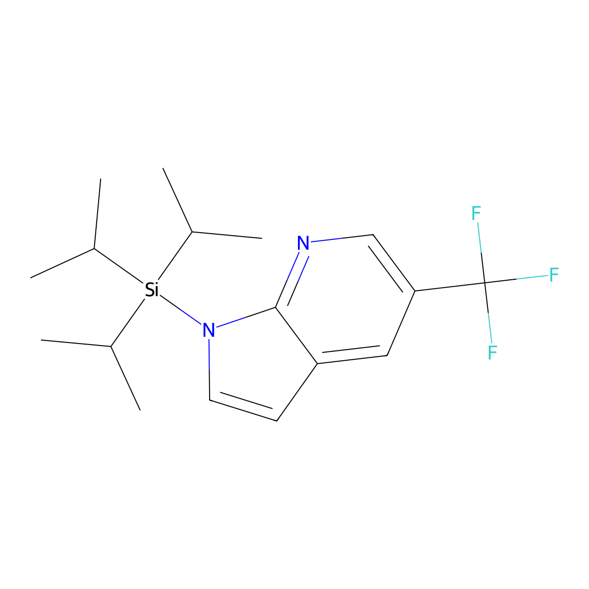 5-(Trifluoromethyl)-1-(triisopropylsilyl)-1H-pyrrolo[2,3-b]pyridine molecular structure, CAS 1228666-22-5