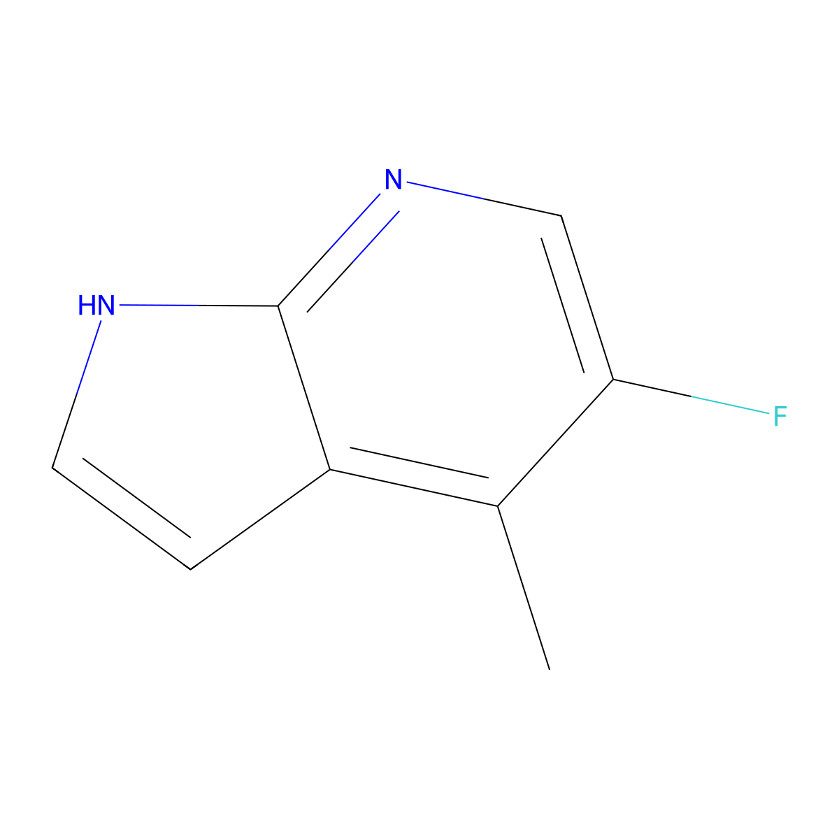 5-Fluoro-4-methyl-1H-pyrrolo[2,3-b]pyridine molecular structure, CAS 1228666-30-5