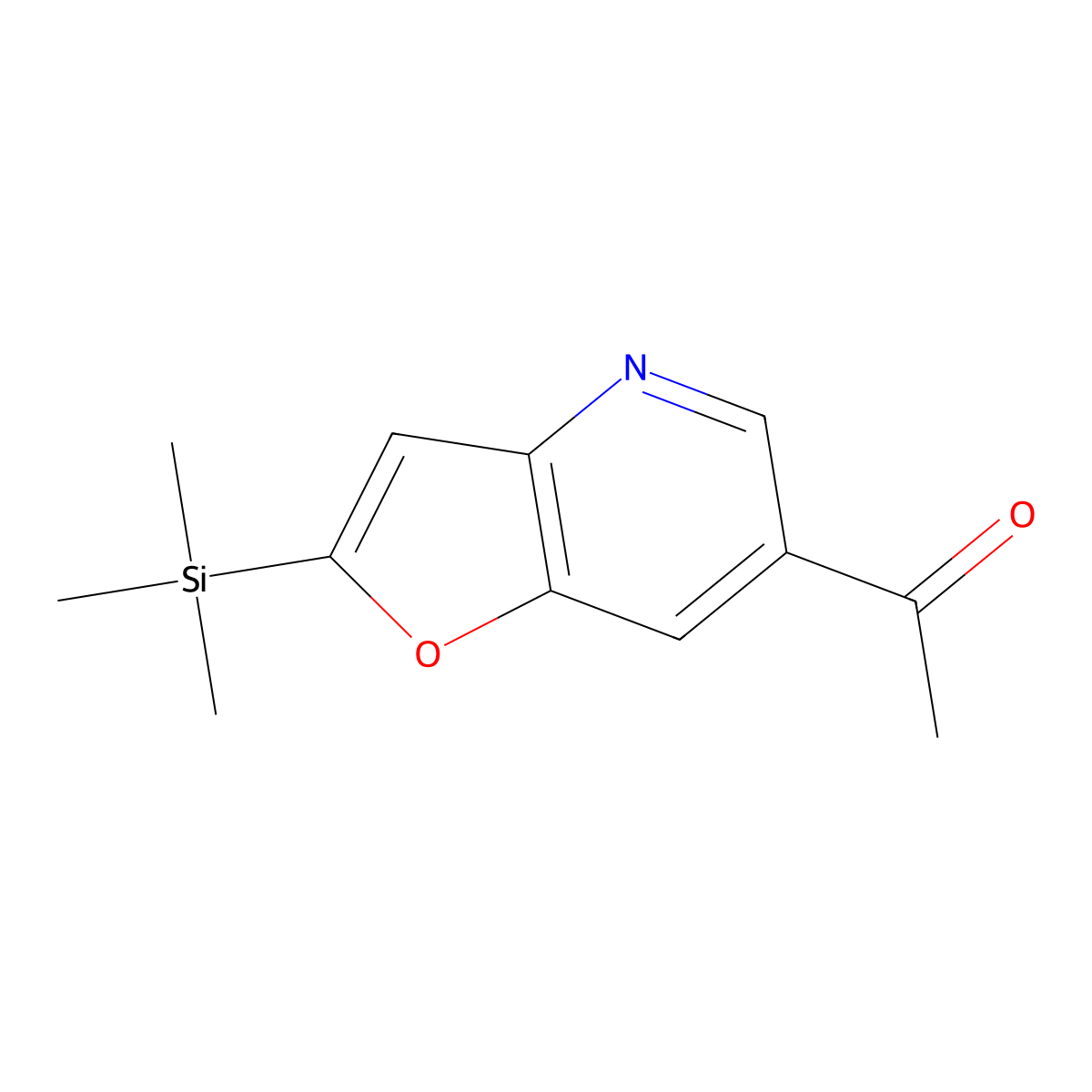 1-(2-(Trimethylsilyl)furo[3,2-b]pyridin-6-yl)-ethanone molecular structure, CAS 1228666-31-6