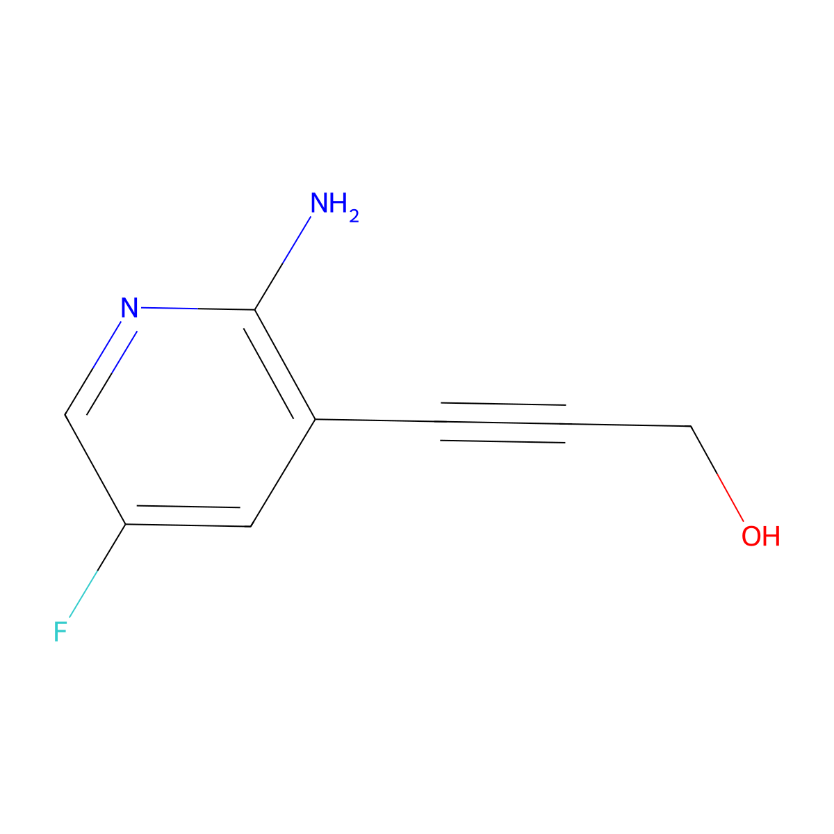 3-(2-Amino-5-fluoropyridin-3-yl)prop-2-yn-1-ol molecular structure, CAS 1228666-34-9