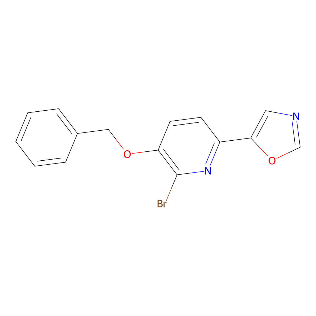 5-(5-(Benzyloxy)-6-bromopyridin-2-yl)oxazole molecular structure, CAS 1228666-35-0