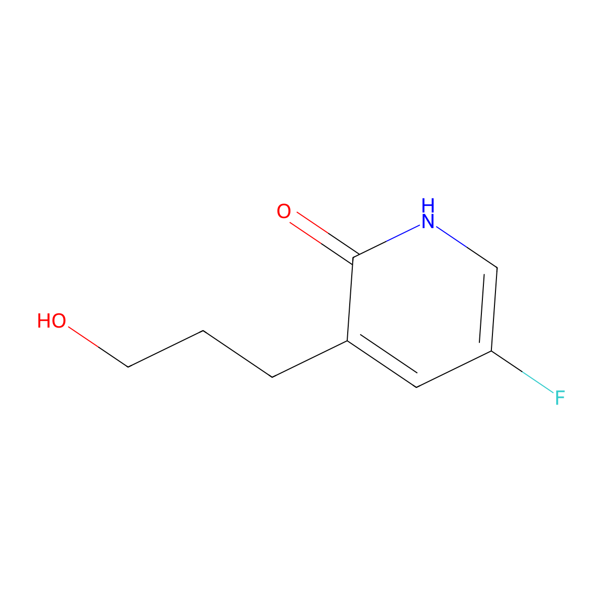5-Fluoro-3-(3-hydroxypropyl)pyridin-2-ol molecular structure, CAS 1228666-37-2