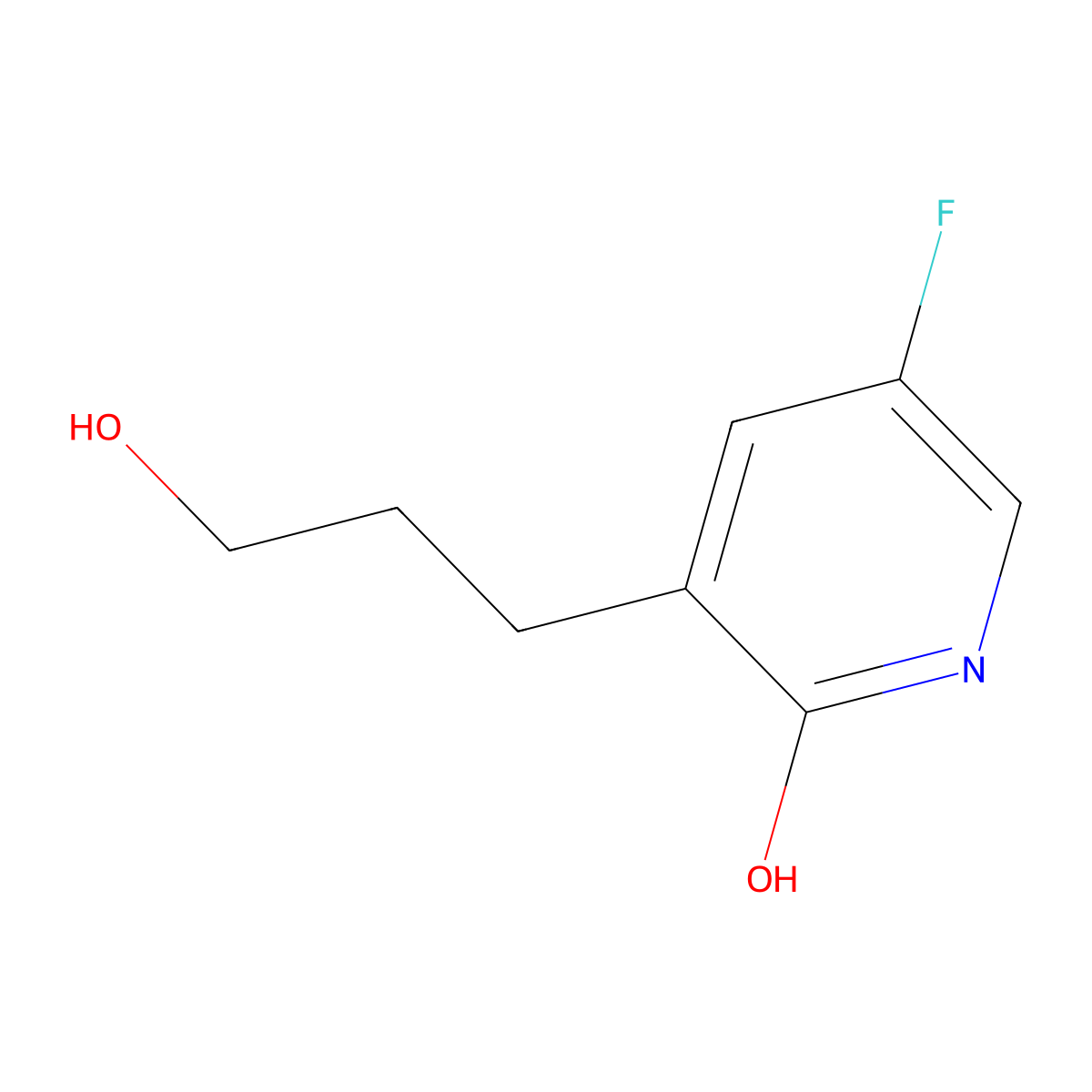 5-Fluoro-3-(3-hydroxypropyl)pyridin-2-ol molecular structure, CAS 1228666-37-2