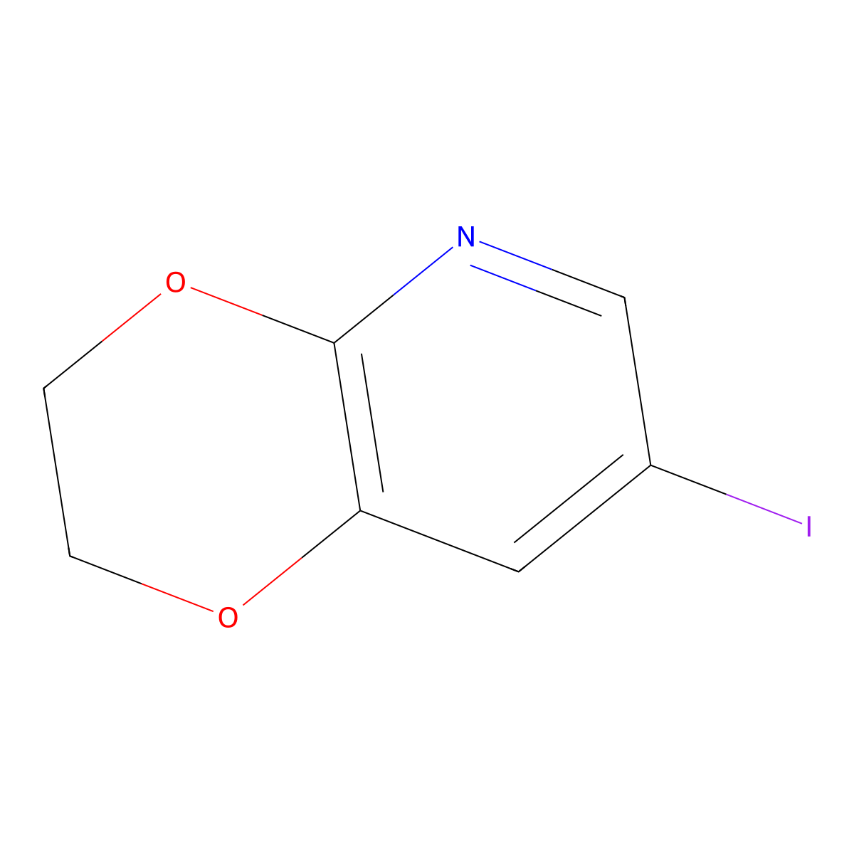 7-Iodo-2,3-dihydro-[1,4]dioxino[2,3-b]pyridine molecular structure, CAS 1228666-55-4