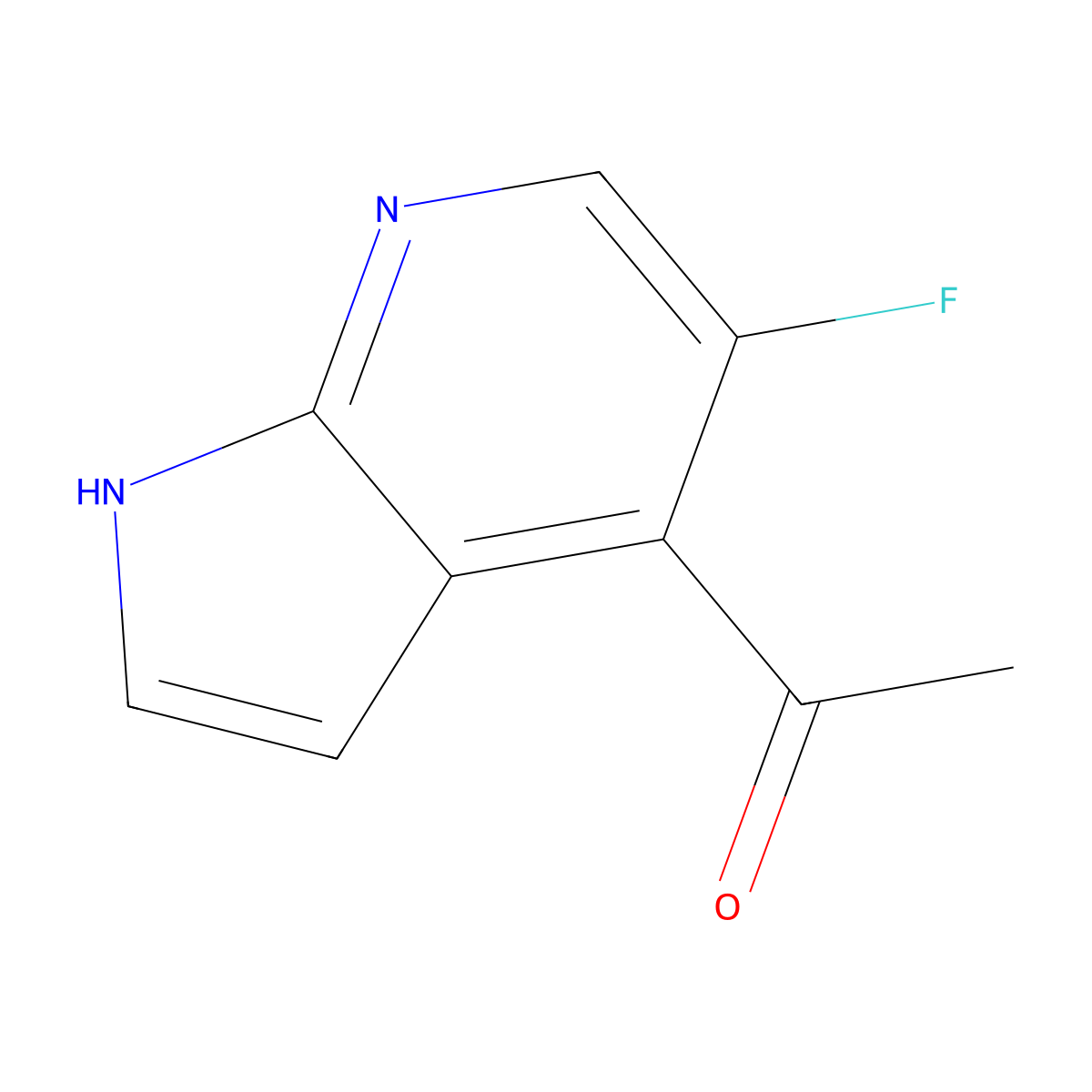 1-(5-Fluoro-1H-pyrrolo[2,3-b]pyridin-4-yl)ethanone molecular structure, CAS 1228666-59-8