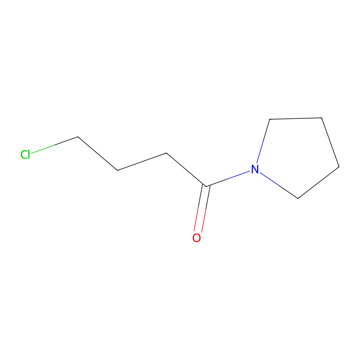 4-Chloro-1-(pyrrolidin-1-yl)butan-1-one molecular structure, CAS 122867-43-0