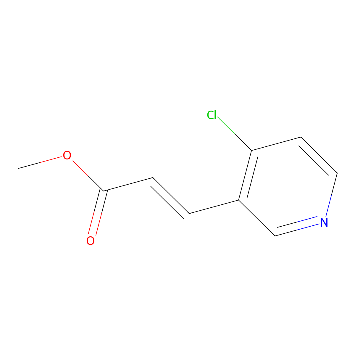 (E)-Methyl 3-(4-chloropyridin-3-yl)acrylate molecular structure, CAS 1228670-06-1