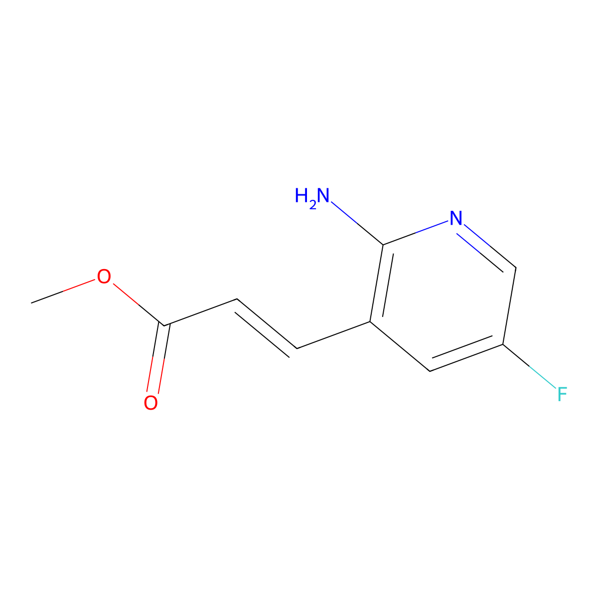 (E)-Methyl 3-(2-amino-5-fluoropyridin-3-YL)-acrylate molecular structure, CAS 1228670-23-2
