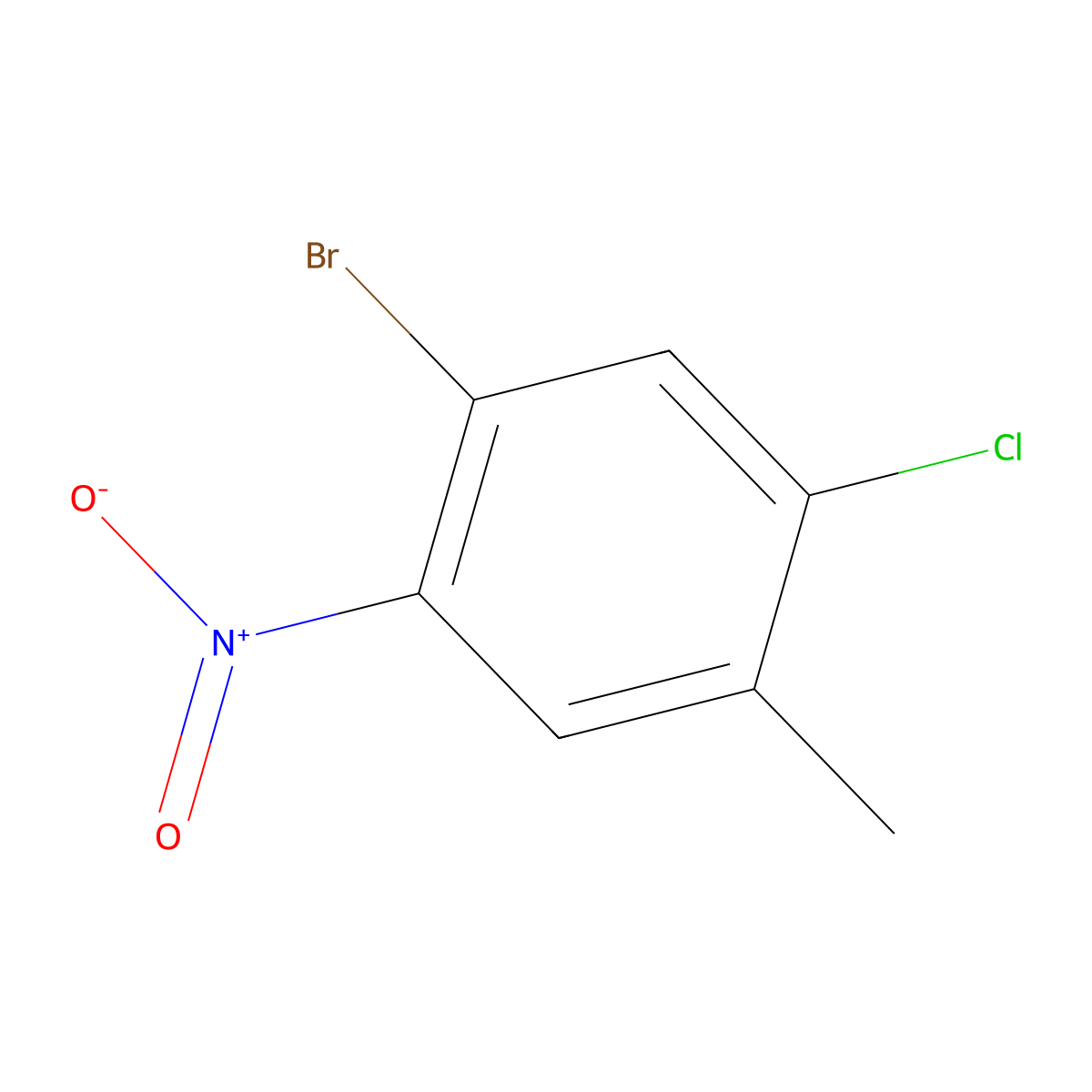 1-Bromo-5-chloro-4-methyl-2-nitrobenzene molecular structure, CAS 1228671-02-0