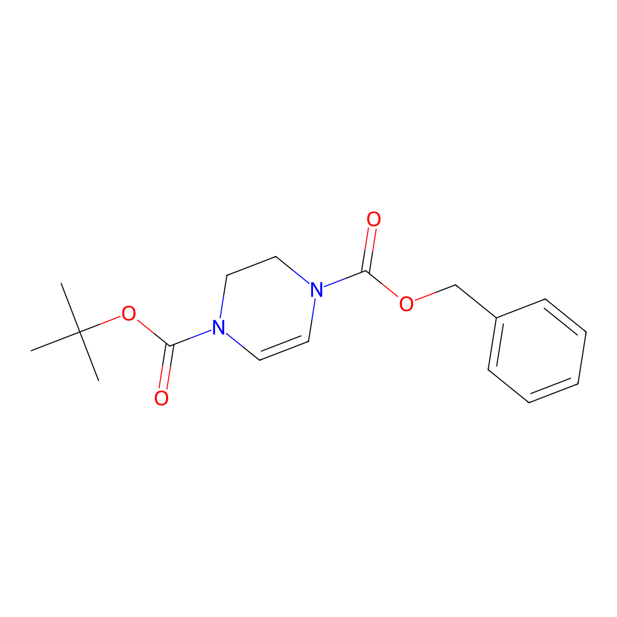 1-Benzyl 4-tert-butyl 2,3-dihydropyrazine-1,4-dicarboxylate molecular structure, CAS 1228675-27-1
