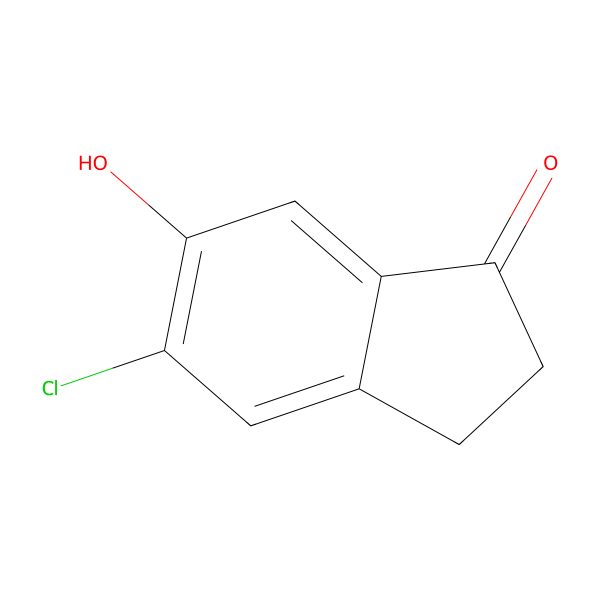5-Chloro-6-hydroxy-2,3-dihydro-1H-inden-1-one molecular structure, CAS 1228678-18-9