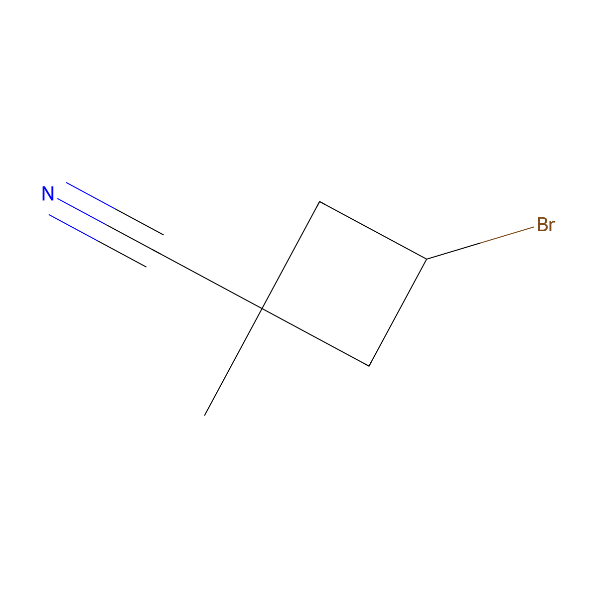 3-Bromo-1-methylcyclobutane-1-carbonitrile molecular structure, CAS 1228680-76-9