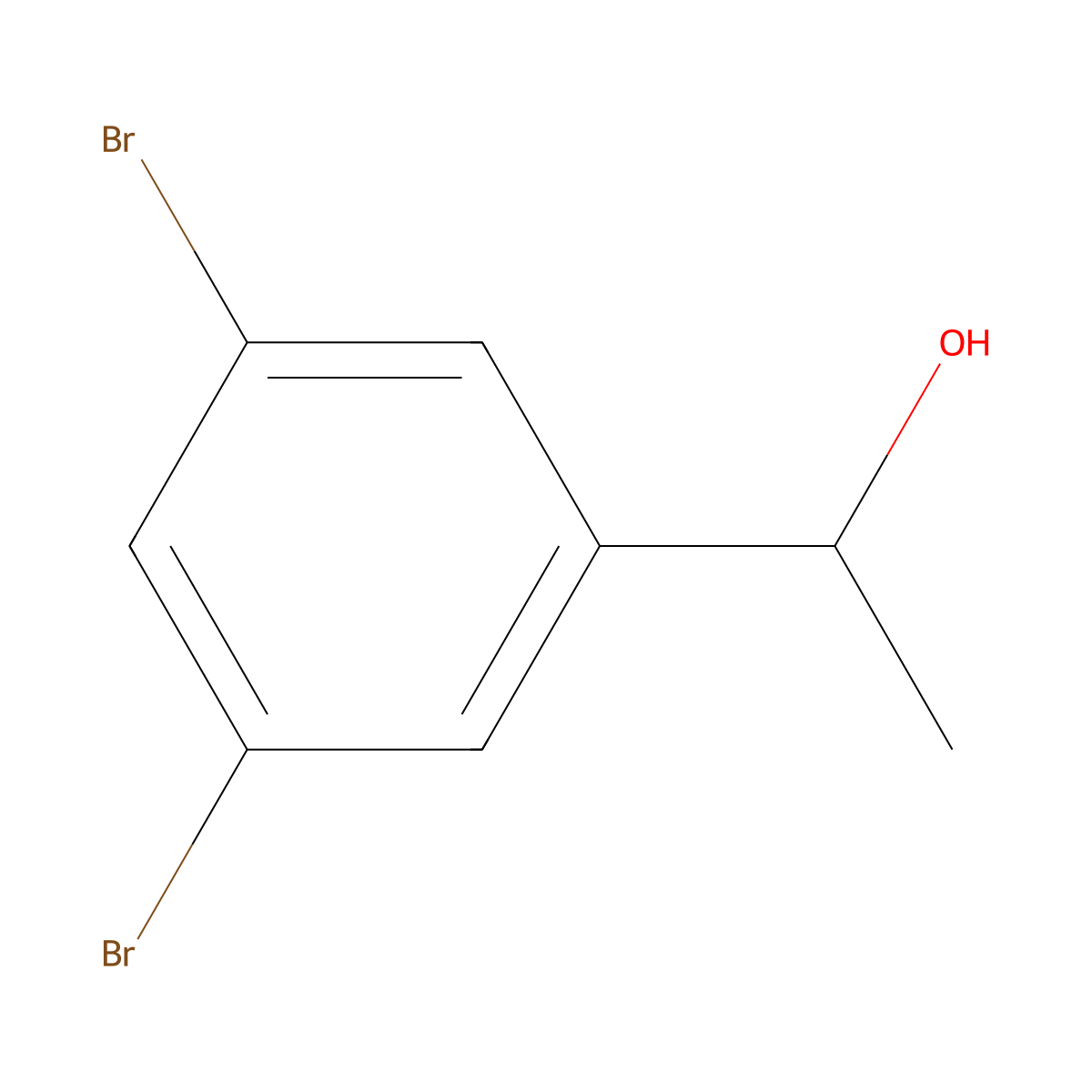 (r)-1-(3,5-Dibromo-phenyl)-ethanol molecular structure, CAS 1228691-03-9