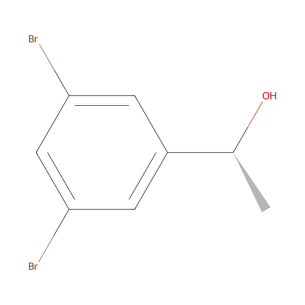 (r)-1-(3,5-Dibromo-phenyl)-ethanol molecular structure, CAS 1228691-03-9