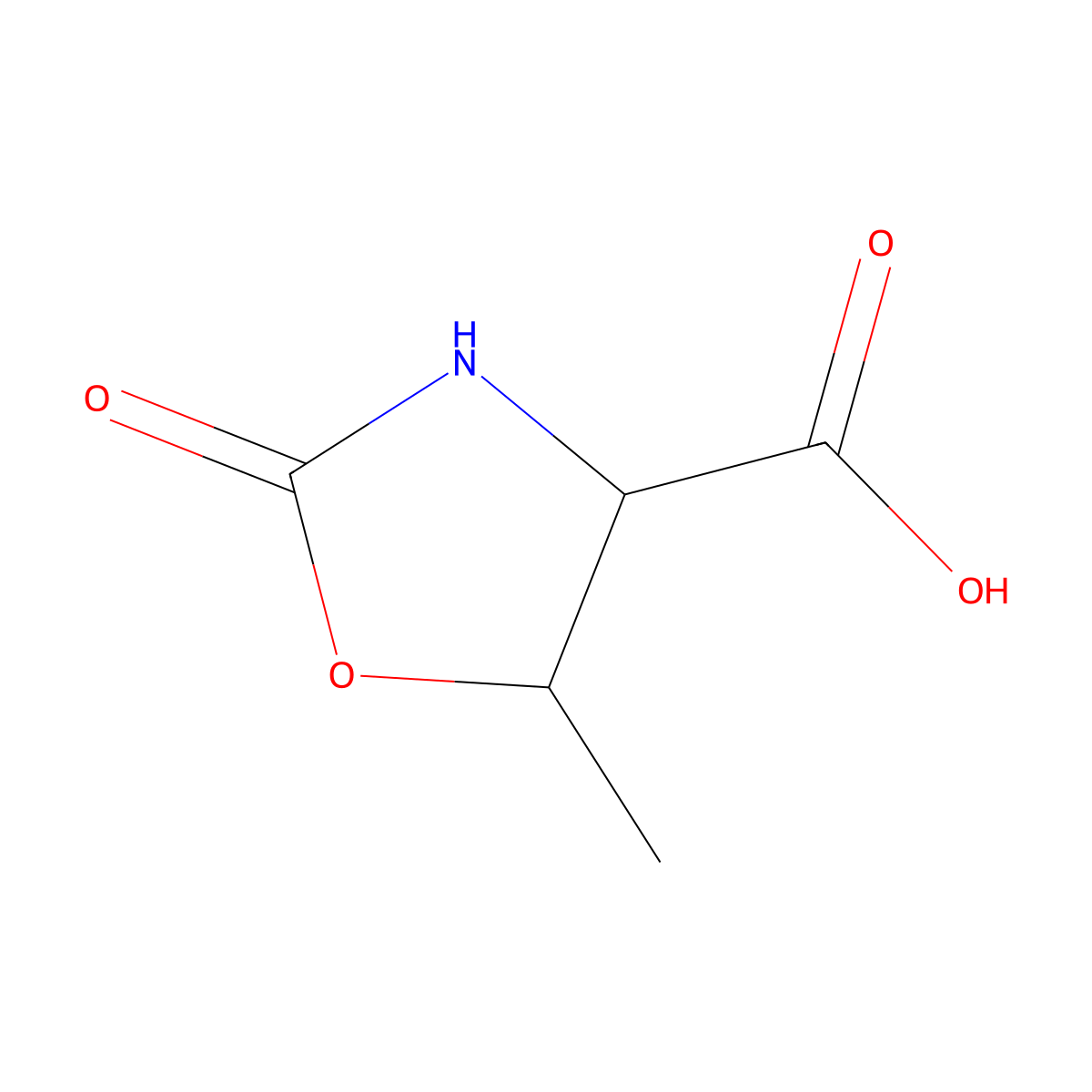 (4R,5S)-5-Methyl-2-oxooxazolidine-4-carboxylic acid molecular structure, CAS 122871-70-9