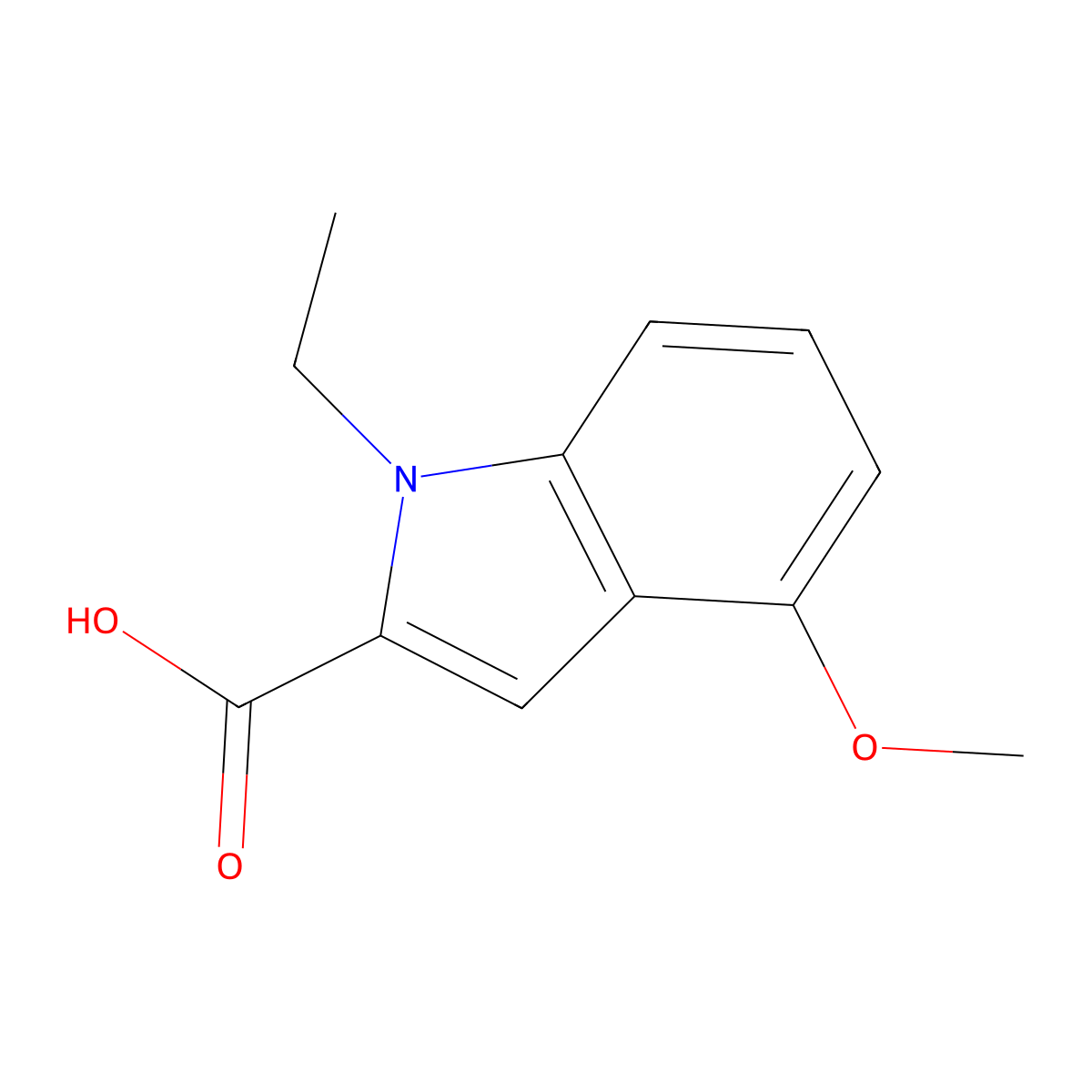 1-Ethyl-4-methoxy-1h-indole-2-carboxylic acid molecular structure, CAS 1228747-84-9