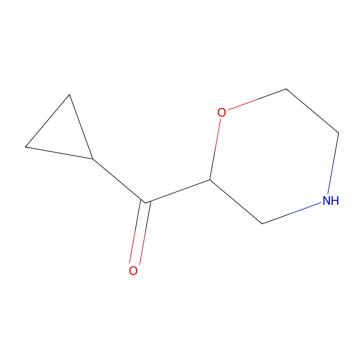 2-Cyclopropanecarbonylmorpholine molecular structure, CAS 1228748-76-2