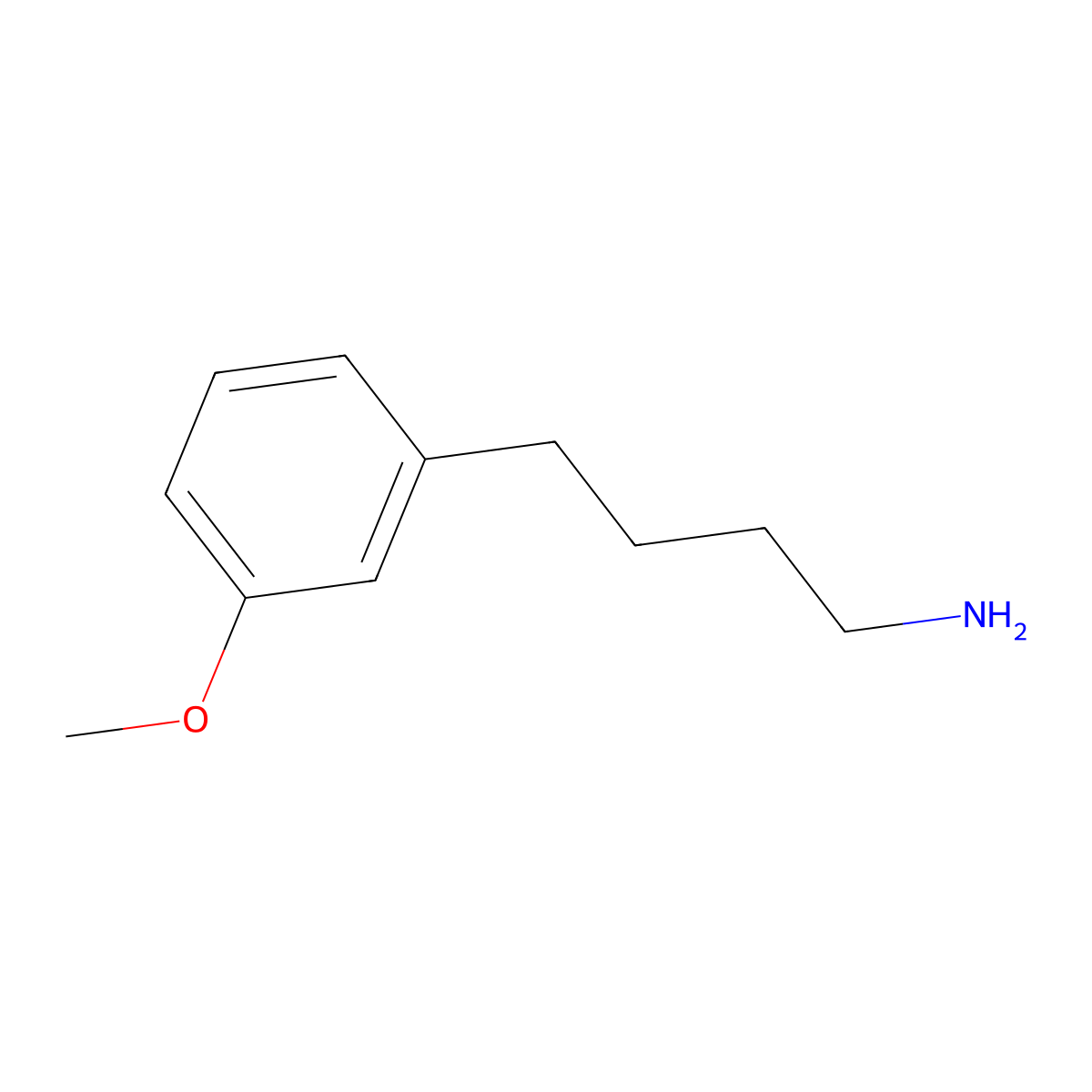 Benzenebutanamine, 3-methoxy- molecular structure, CAS 122875-03-0